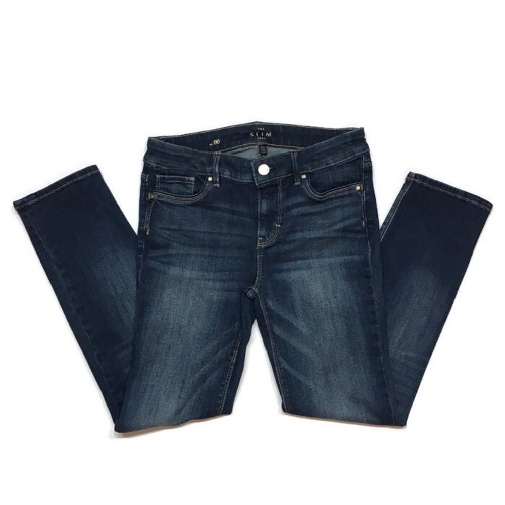 WHBM The Slim Crop 00 Blue Jeans